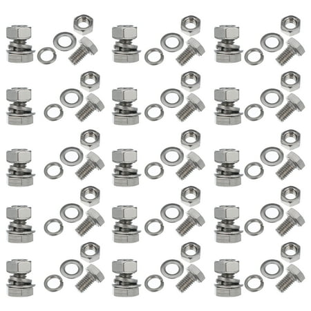 

40 Sets Bolt Hexagon Screws Stainless Steel with Nut Bolts Fastener Hardware Assortment Kit Metal