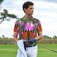 thumbnail image 3 of Sikiie Peacock butterfly Print Men's Short-sleeved POLO Shirts, Button-down Shirts and T-shirts are Suitable for Vacation, Leisure and Business-Small, 3 of 6