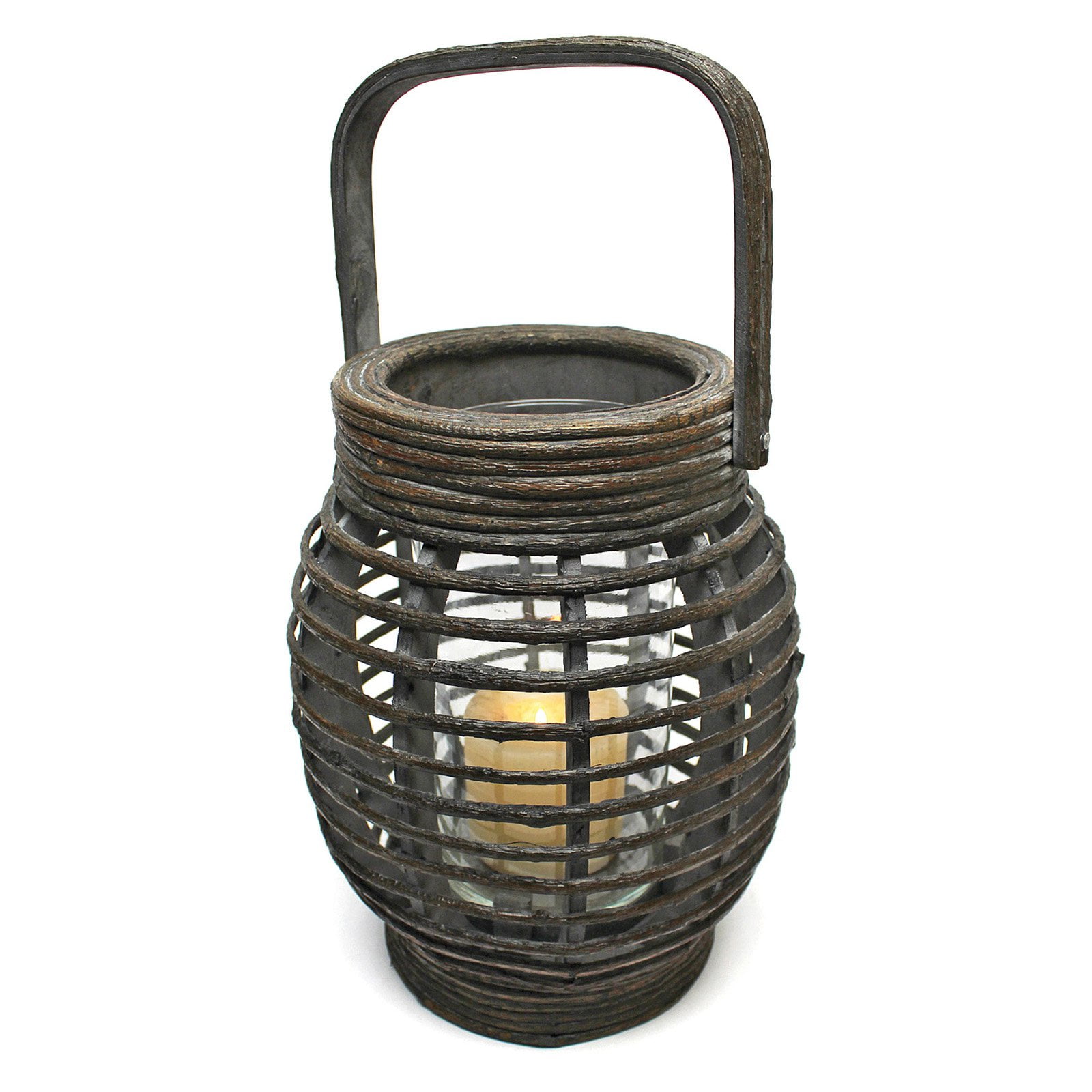 Design Toscano Inola 9 in. Wood Lantern Candle Holder