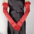 thumbnail image 3 of Guantes Largos Satin Elegantes Accesorio Disfraz Para Mujer, 3 of 6