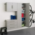 thumbnail image 2 of Prepac HangUps 60" Wall-Mounted Storage Cabinet Set, 3-Piece, Industrial Grade, Laminate Gray, 2 of 3