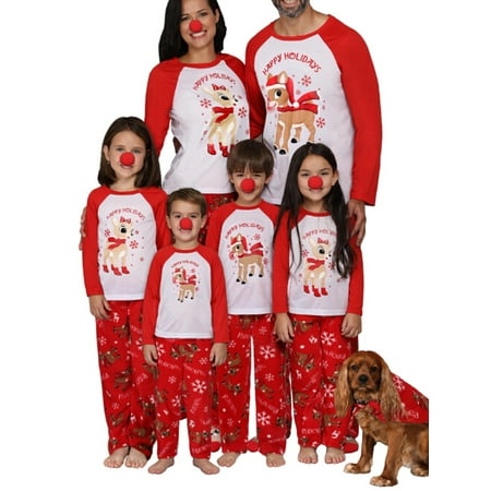 

Yinyinxull Christmas Family Pajamas Matching Sets Classic Plaid Xmas Deer Sleepwear for Family Mens Womens Kids