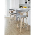 thumbnail image 3 of LumiSource Grey Gardenia 26" Fixed-Height Counter Stool - Set of 2, 3 of 4