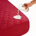 thumbnail image 3 of Waterproof Mattress Protector Full Size, Cooling Bed Cover, Noiseless Red Soft Quilted Pad with 6-21" Deep Pocket, Cooling Breathable Protection for Home Bedroom, 3 of 8