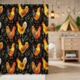 thumbnail image 2 of Erosebridal Chicken Shower Curtain 72Wx78L for Boys Girls, Golden Leaves Waterproof Bath Curtain, 2 of 5