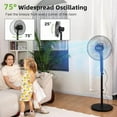 thumbnail image 5 of Ultra Quiet DC Motor Standing Fan with Remote, 9-Speed Oscillating Pedestal Fan with Adjustable Height, 9-Hour Timer Idea for Living Room, Bedroom, Office, Dorm Use, 5 of 10
