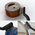 thumbnail image 2 of Juego de cepillos de alambre de 15 piezas con mango curvo, acero inoxidable, latón y nailon para limpieza de soldadura y óxido, 5 piezas por tipo, 2 of 3