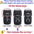 thumbnail image 2 of Key Fob Cover Compatible with Dodge Ram 1500 2500 3500 4500 5500 2019-2025 5 6 Button Metal Keychain Case Holder Protector, 2 of 9
