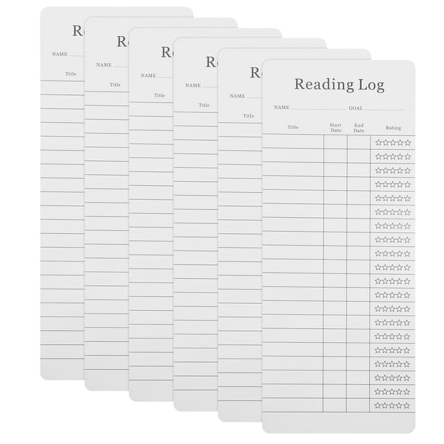 Shisuyan 25pcs Multifunctional Reading Log Bookmark: Library Card Design Book Tracker For Students Teachers For Managing Borrowed Books