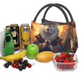 thumbnail image 3 of Disketp Maple Leaf Meditating Squirrel Bolsa Térmica Estampada, Bolsa Térmica Aislante para Almuerzo, Playa y Campamento, 3 of 6