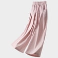 thumbnail image 7 of TOWED22 Girls Straight Wide Leg Track Pants Elastic Waist Casual Baggy Athletic Pants Loose Jogger Sweatpants(Pink,6-7 Y), 7 of 7