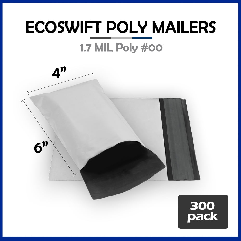 300 9x12 EcoSwift Poly Mailers Plastic Envelopes Shipping Mailing Bags 1.7MIL 
