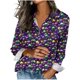thumbnail image 1 of Camisetas de Manga Larga para las Mujeres Impreso Casual Suelto Cardigan Poliéster Longitud Regular de las Mujeres Larga Chaqueta de Invierno sin Capucha Moda, 1 of 5