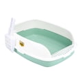 thumbnail image 4 of Almencla Cat Litter Box Easy to Clean High Sides Sandbox for Small Animals with Scoop Green, 4 of 8