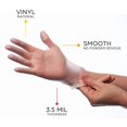 thumbnail image 3 of Single Use Vinyl Gloves-Latex and Powder Free - Hypoallergenic - Smooth Texture - Ambidextrous - Durable - 100 Units per Box (Large), 3 of 5