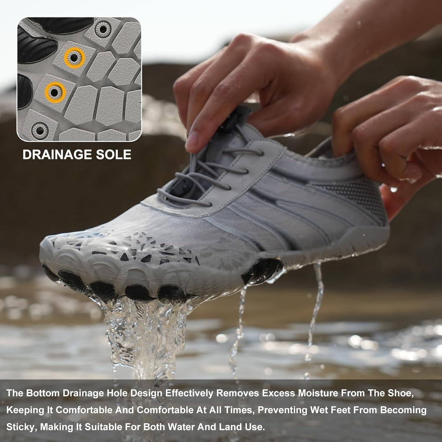 Hike Barefoot Shoes for Womens Men,Quick Dry Water Shoes,Beach Pool Aqua Swim Surf Hiking Walking Shoes,Non-Slip Athletic Footwear Wide Toe Water Shoes