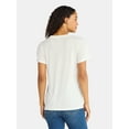 thumbnail image 2 of Positivitees Women's Sunflower Toss Graphic Seasonal Fall Tee, Sizes S-XXXL, 2 of 4