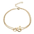thumbnail image 1 of Layered Heart Anklet For Women Double Initial Letter Chain Foot Jewelry, 1 of 5