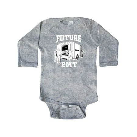 

Inktastic Future EMT Ambulance Gift Baby Boy or Baby Girl Long Sleeve Bodysuit