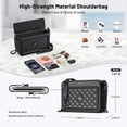 thumbnail image 3 of iDiskk MFi Certified 2-in-1 Security Lockable Crossbody Bag with Fingerprints Lock for Women, Shoulder Bag Anti-Theft with Fingerprint & Password Unlocking Built-in 8000mAh 1-Pack Black, 3 of 11