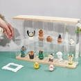 thumbnail image 3 of Clear Minifigures Display Case Acrylic Display Case with Black Base 2 Tier Showcase with 6 Grids Wall Mounted Storage Box, 3 of 9