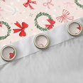 thumbnail image 4 of Homewish Lovely Bow Knot Black Out Curtains,Christmas Flower Wreath Curtains Pack of 2 (42x63 Each),Red Pink Green Bedroom Curtains For Girl Kids,Microfiber Bedroom Decor, 4 of 6