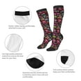 thumbnail image 3 of Knee High Socks for Women Men Athletic - Monstrous Cartoon Characters Thigh-High Black Sole Comfort Breathable Long Socks for Casual Travel Running, 3 of 7
