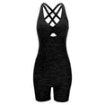 thumbnail image 6 of DHFJKG Womens Workout Romper Backless Yoga Short Jumpsuit Summer Gym Athletic Outfit Activewear Sleeveless V Neck Soft Fitness Stylish Onesie, 6 of 9