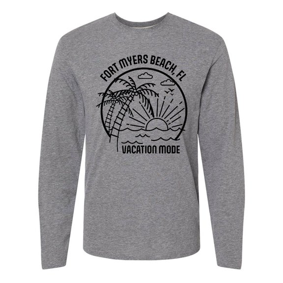Inktastic Summer Vacation Mode Fort Myers Beach Florida Long Sleeve T-Shirt