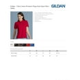thumbnail image 2 of Gildan 3800L Ultra Cotton Ladies Pique Polo Shirt -Red-X-Large, 2 of 2