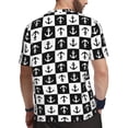 thumbnail image 2 of Wukai Nautical Anchors1 Print Men's Short-Sleeved Mesh T-Shirt,Quick-Dry Short Sleeve Workout T-Shirt-X-Small, 2 of 8
