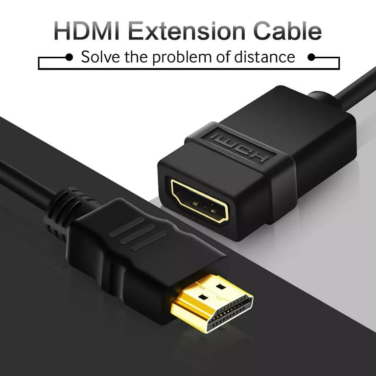 Ultra Clarity Cables HDMI Extension Cable 10ft - 4K Male to Female Extender  - 10 Feet