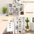 thumbnail image 6 of FONIRRA 2 PCS Of 11-Cube Bookcase Modern Geometric Bookshelf Storage with Anti-tipping Kits, White., 6 of 7