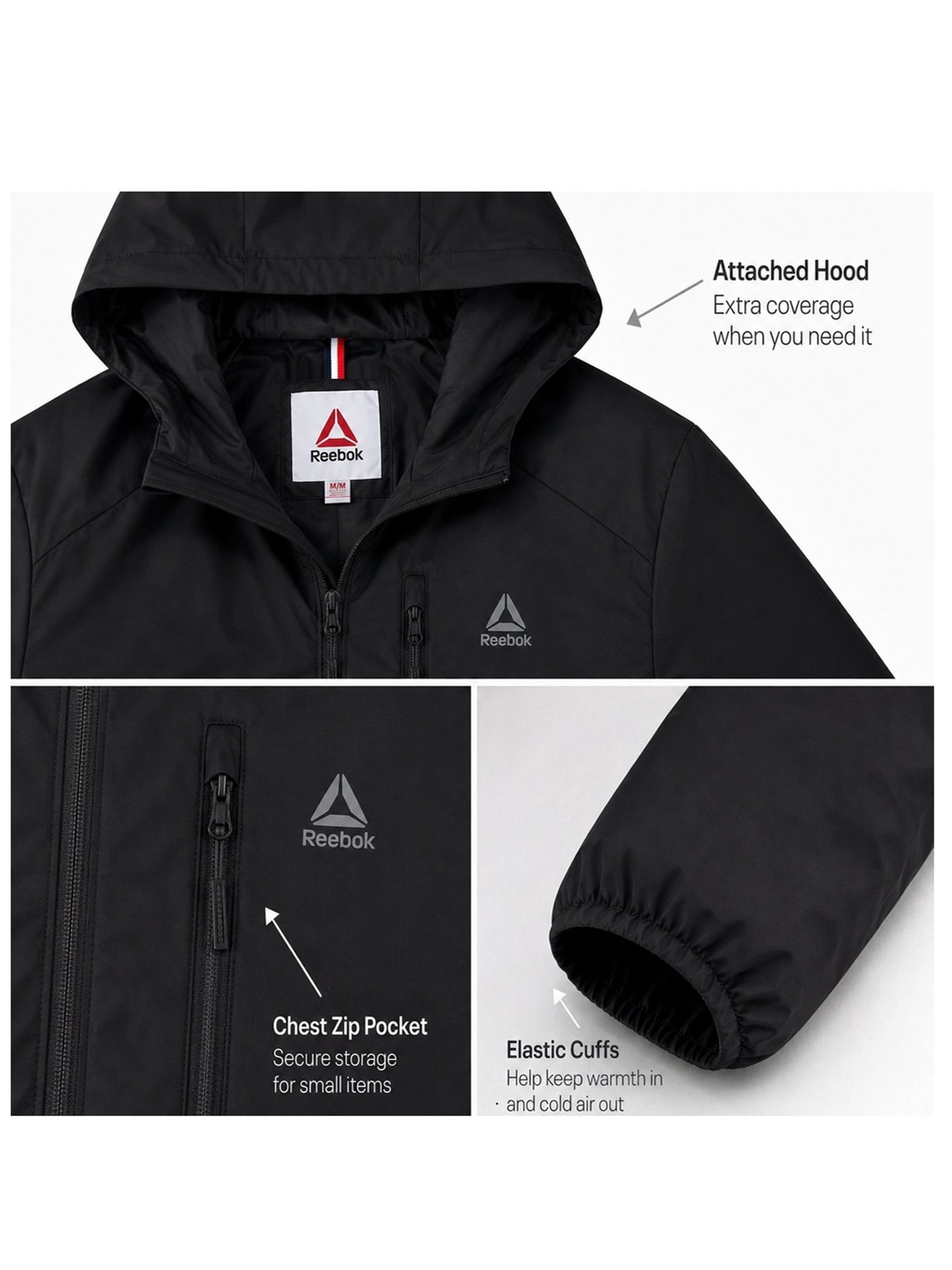 Reebok Men's and Big Men's Delta Lite Jacket, Sizes S-3XL