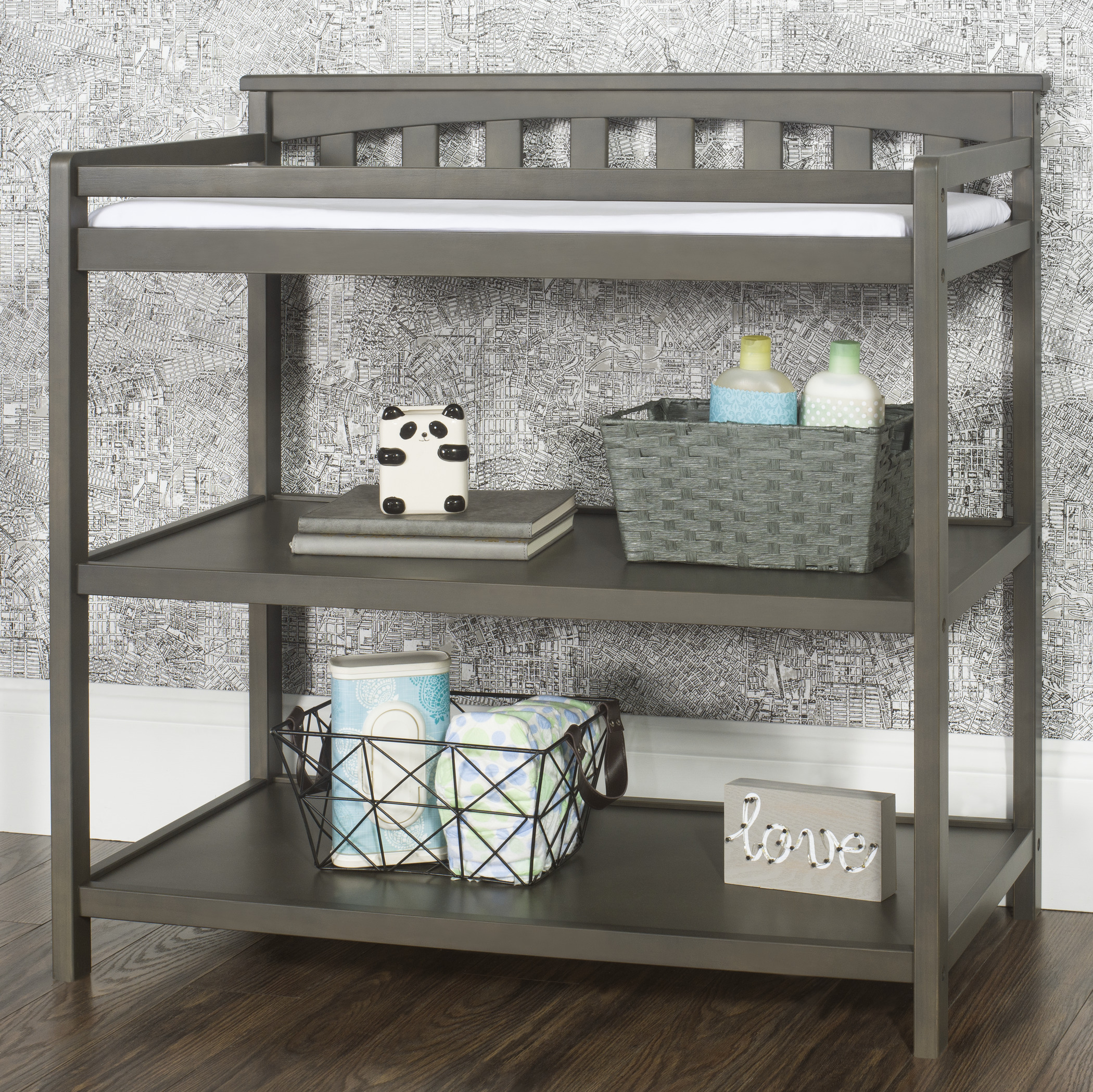 Forever Eclectic Flat Top Changing Table, Dapper Gray
