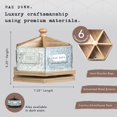 thumbnail image 4 of Rae Dunn Pencil Holder Cup - Spinning Metal Pen and Office Supplies 6 Compartment Desktop Organizer Caddy for Office Accessories - Great for Home, School, Classroom, Work - Round Design, 4 of 4