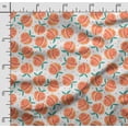 thumbnail image 2 of Soimoi Watercolor Fruit Printed, Japan Crepe SatinFabric, by The Yard 54 Inch Wide, Decorative Sewing Fabric for Dresses Kimonos Gowns, Orange, 2 of 5