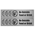 thumbnail image 1 of VERDANVERSE 8pcs No Food Allowed Sticker For Restaurants Minimalist Design Black PVC Sign, 1 of 7