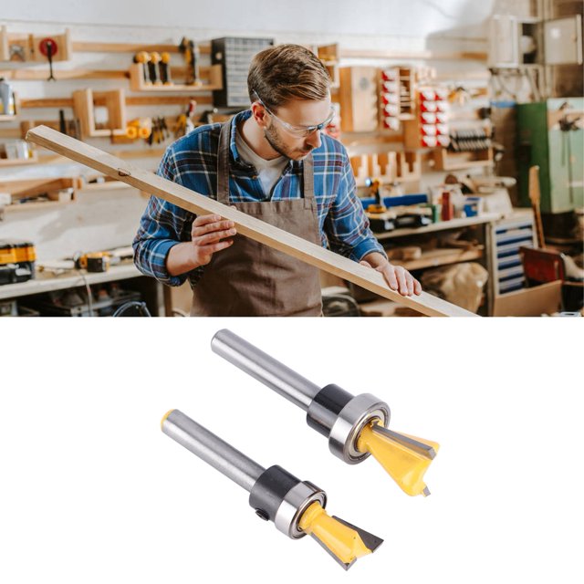 Brocas Para Enrutador De Patrones Para Carpintería, Corte 2 Piezas/juego De Brocas De Cola De Milano Fresado De Vástago De 1/4 De Pulgada Para Fabricación De Gabinetes Para