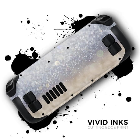 Design Skinz - Compatible with Steam Deck - Skin Decal Protective Scratch-Resistant Removable Vinyl Wrap Cover - Light Blue and Tan Unfocused Orbs of Light