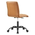thumbnail image 4 of Modway Prim Metal Vegan Leather Armless Office Chair in Black/Tan, 4 of 9