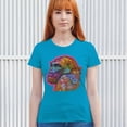 thumbnail image 3 of Tee Hunt Dean Russo Cute Gorilla T-Shirt Colorful Silverback Ape Art Women's T-Shirt Tee, Light Blue, 3X-Large, 3 of 5