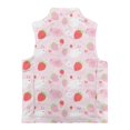 thumbnail image 5 of Uorisanigo Toddler Girls Boys Fleece Vest with Pockets, Fashion Cute Strawberry Rabbit Sleeveless Zip Front Jacket for Fall Winter Layering, Stand Up Collar Warm Outwear Waistcoat, 5 of 7
