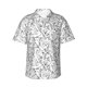 thumbnail image 1 of Fotbe Black White Music Camisa Hawaiana para Hombre Unisex – Camisa Casual de Verano con Botones de Manga Corta de Algodón y Lino,Small, 1 of 7