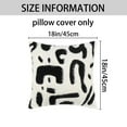 thumbnail image 5 of REGALWOVEN Pack of 2 Decorative Throw Pillow Cover Soft Plush Couch Pillow Covers Modern Cozy Pillowcases for Sofa Bedroom Black 18 x 18 Inch, 5 of 6