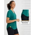 thumbnail image 4 of BALEAF Women's Short Sleeve Shirts UPF 50+ Sun Shirt V Neck UV Protection Workout Moisture Wicking Quick Dry Lightweight Green 3XL, 4 of 7