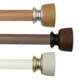 thumbnail image 3 of Domovina Maxi 1" Faux Wood Curtain Rod-Color:Pearl White,Size:120-170", 3 of 3