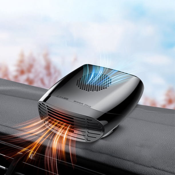 Ventilador de calefacción de coche Ventilador de refrigeración de calefacción eléctrica Desempañador de parabrisas de vehículo Desempañador para todos 12V Negro Soledad Ventilador de calefacción de coche