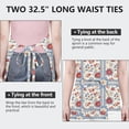 thumbnail image 6 of Pioneer Flower Floral Print Pattern Apron for Women and Men, Cotton Linen Waterproof with Pockets, Adjustable, 33x27 Inch for Kitchen, Gardening, BBQ, Salon, 6 of 6