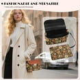 thumbnail image 3 of Pzuqiu Flower Print Leather Cross Body Bag Exquisite Fashion Women Leather Crossbody Bag with Chain Lightness Functional Quilted Crossbody Purse for Women for Daily Use, 3 of 7
